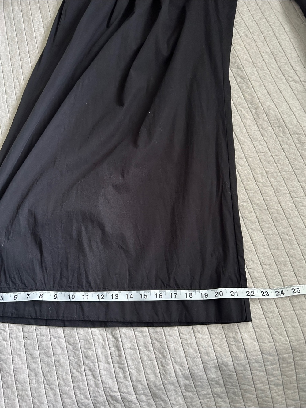 FREE PEOPLE Cassia Pleated cotton black Ultra Wide Leg Trouser Pants 12 large - Picture 13 of 16
